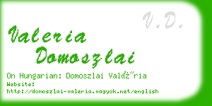 valeria domoszlai business card